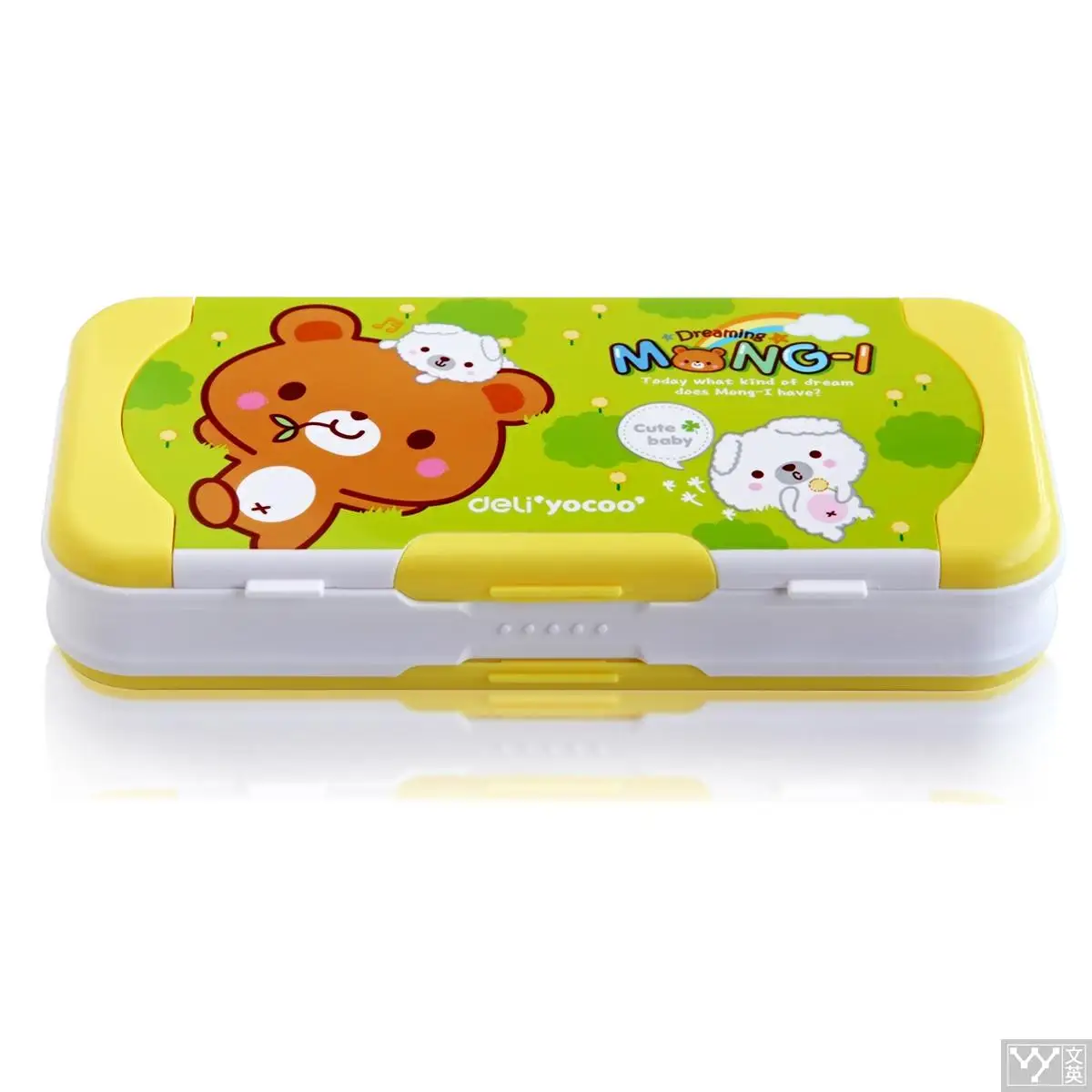 Deli 95585 Cute Plastic Pencil Box Set school stationery supplies writing case Foot brands pencil | Канцтовары для офиса и