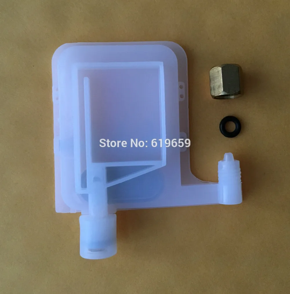 Большие демпферы для принтера с фильтром и гайкой (Mutoh VJ-1604/Roland XC-5400/для Epson DX4/DX5, трубка 4*3 мм), 10 шт.