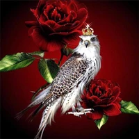 5d diy full drill diamond painting eagle with a rose landscape diamond embroidery 3d cross stitch home decor crafts gifts