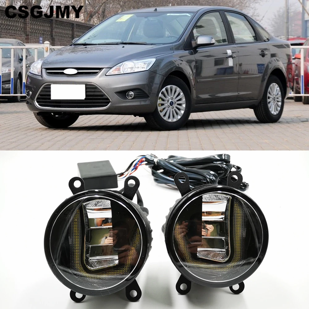 CSGJMY 2 шт. противотуманная фара в сборе туман светильник для Ford Focus 2/3 Fusion Fiesta Tourneo