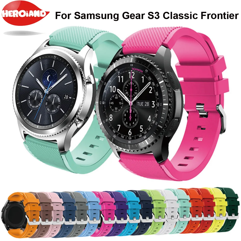 

Ремешок для часов Gear S3 Frontier/Classic 22 мм, силиконовый сменный Браслет для спортивных часов, для мужчин и женщин, ремешок для часов Samsung Gear S3