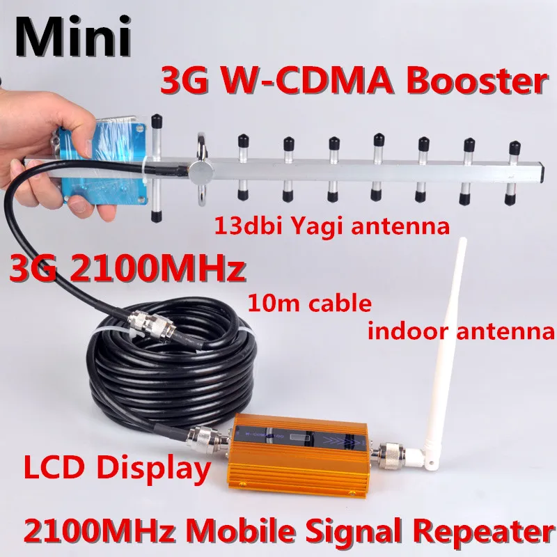 13dBi Yagi антенна + 2100 МГц 3g WCDMA усилитель сигнала мобильного телефона Ретранслятор