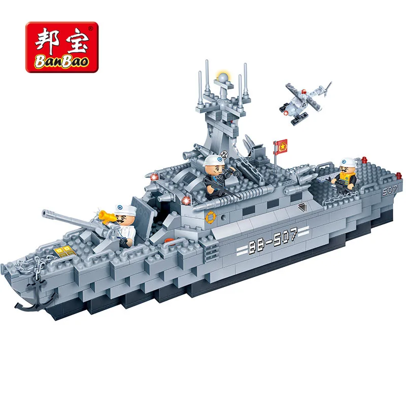 Военные Фрегаты BanBao строительные блоки развивающие игрушки модель 8415 Детские