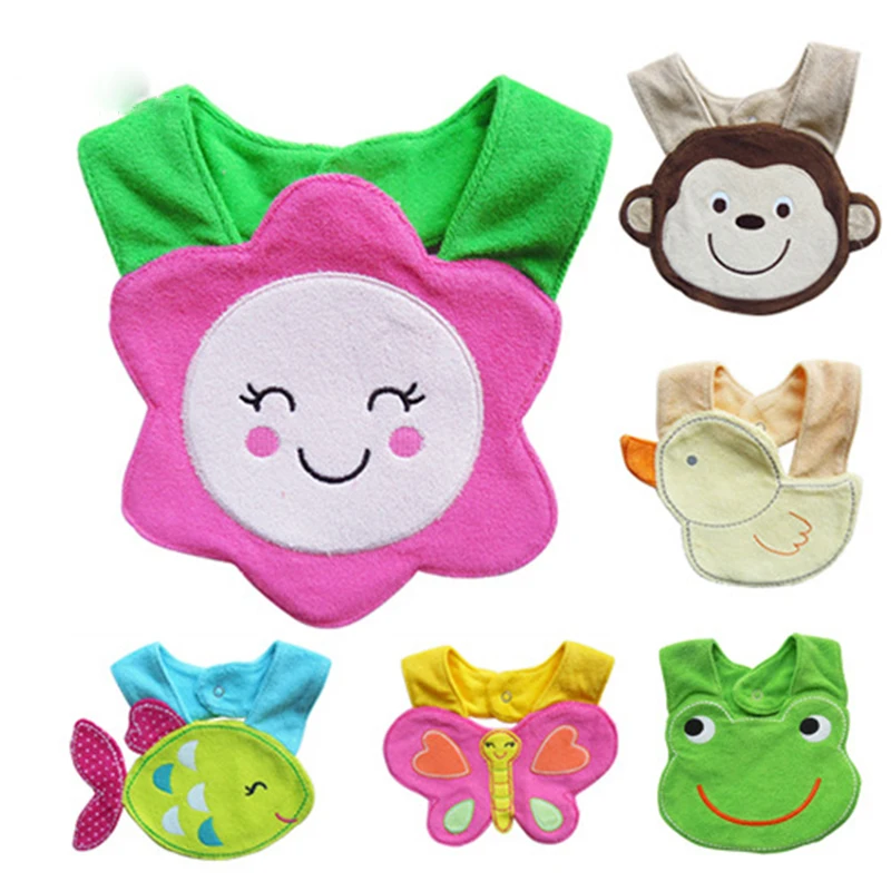 Cartoon Baby Bibs Cotton Newborn Colorful Burb Cloth Cute Waterproof Towels New 3D Bandana Bib Boys Girls Saliva | Детская одежда и