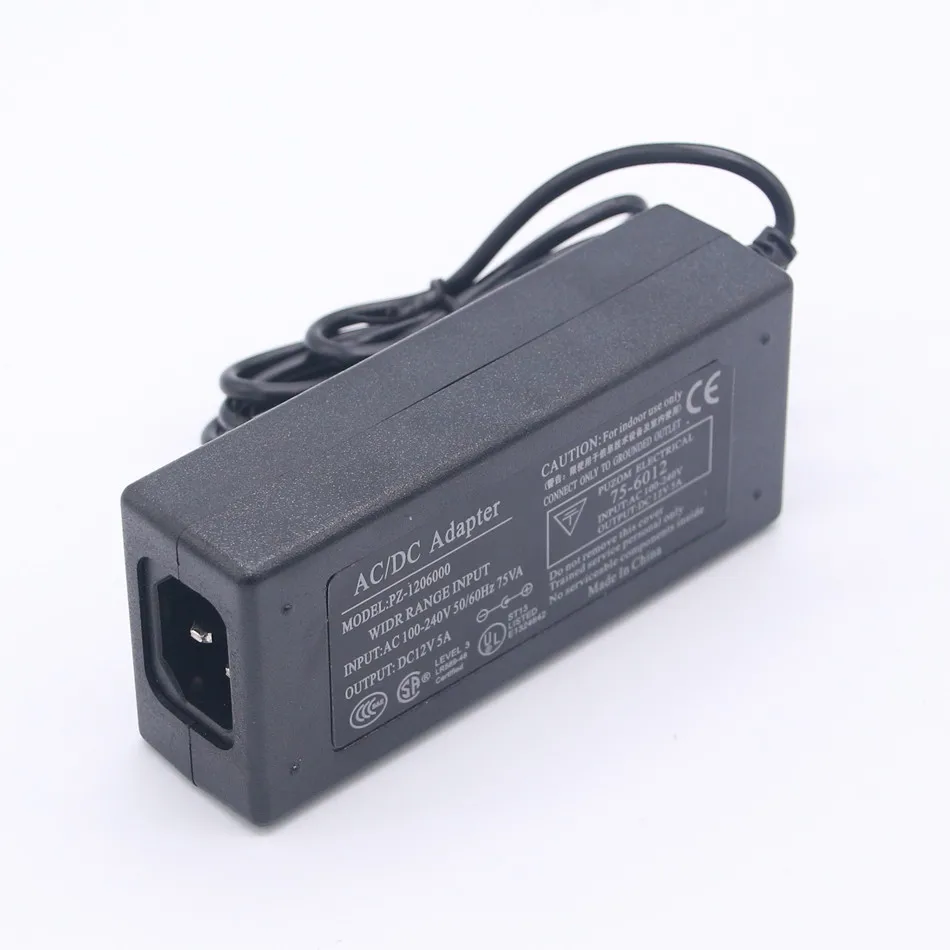 AC100-240V To DC 12V 5A Power Adapter Lighting Transformers For LED Strip Switching Supply EU / US Plug | Лампы и освещение