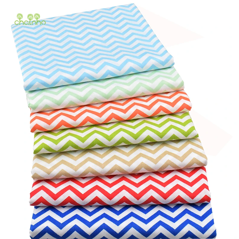 Хлопчатобумажная ткань Chainho с принтом саржевого переплетения для