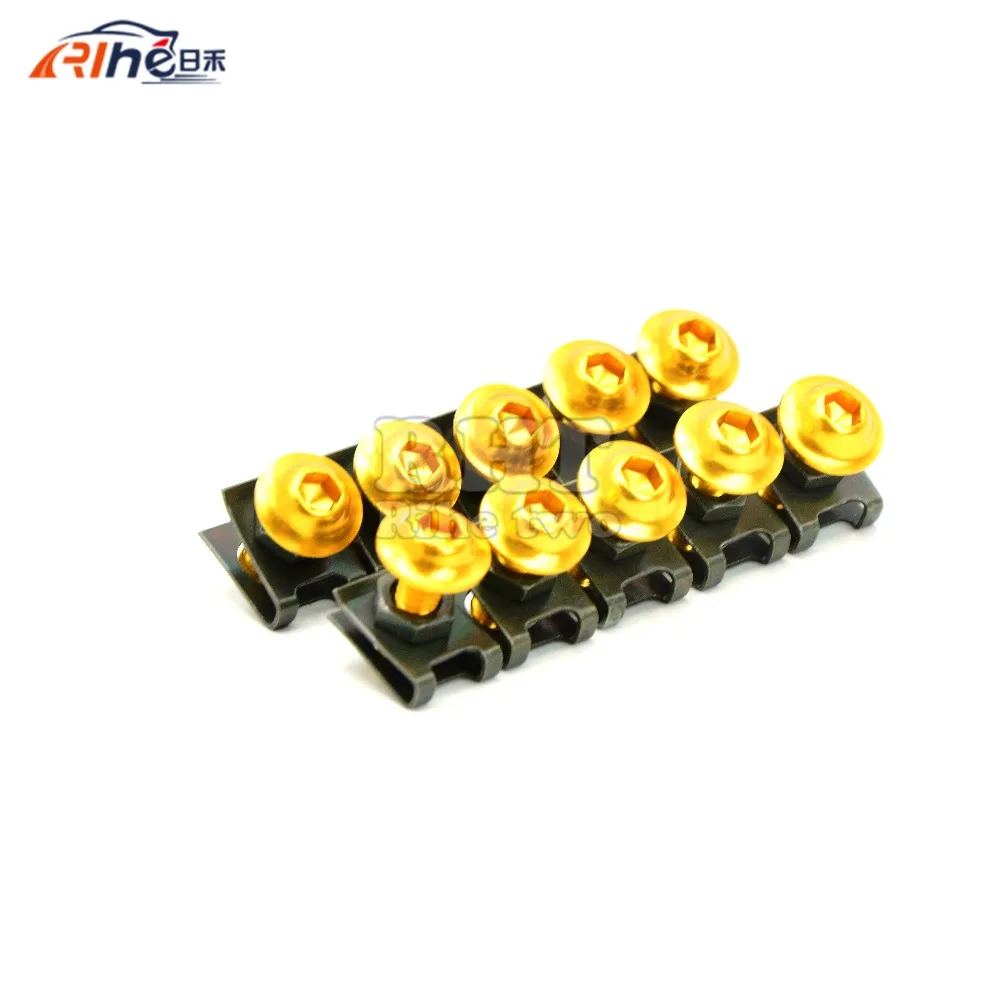 

10 pieces 6mm motorcycle fairing body screws for aprilia rsv 1000 Logo RST1000 FUTURA 2001 2002 2003 2004 CBR1000RR SP CBR500R