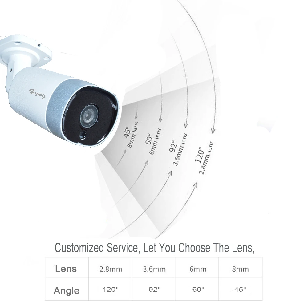 Kingkonghome ip камера 48 В в POE Металл 1080 P ONVIF сетевая безопасности CCTV Обнаружение