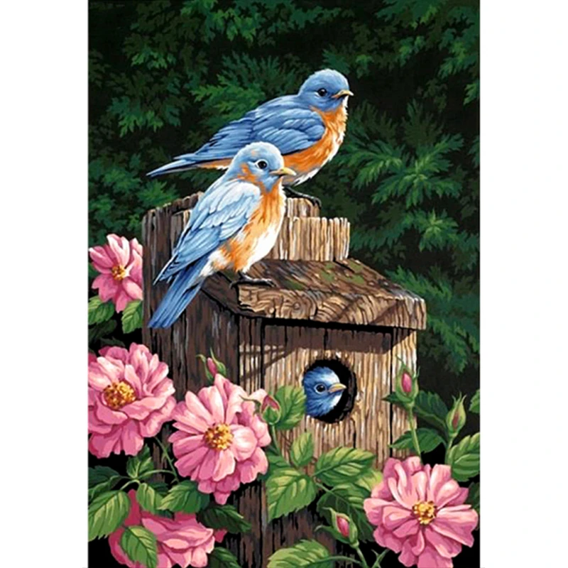 Полная круглая дрель 5D алмазная картина птица цветок вышивка крестиком домашний