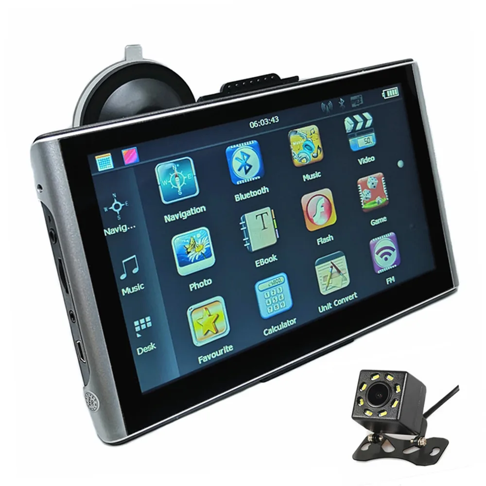 Автомобильный GPS навигатор с 7 дюймовым емкостным экраном 256M/8G Sat nav бесплатные