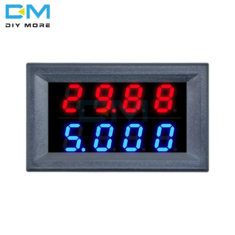 Синий красный 0 28 светодиодный LED 100V 10A Вольтметр Амперметр Двойной цифровой