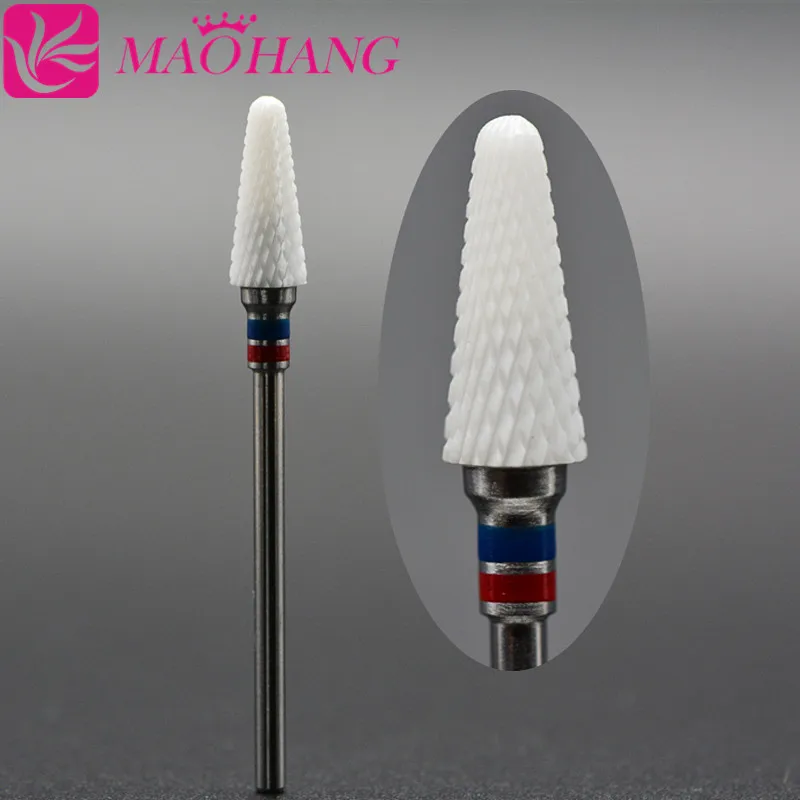 Ceramic cone 29 тип пилочка для ногтей электрическое сверло для ногтей маникюрная машина Карбид& Керамика& бриллиант вращать заусенцев Фрезерный резак сверление ногтей - Цвет: Ceramic cone