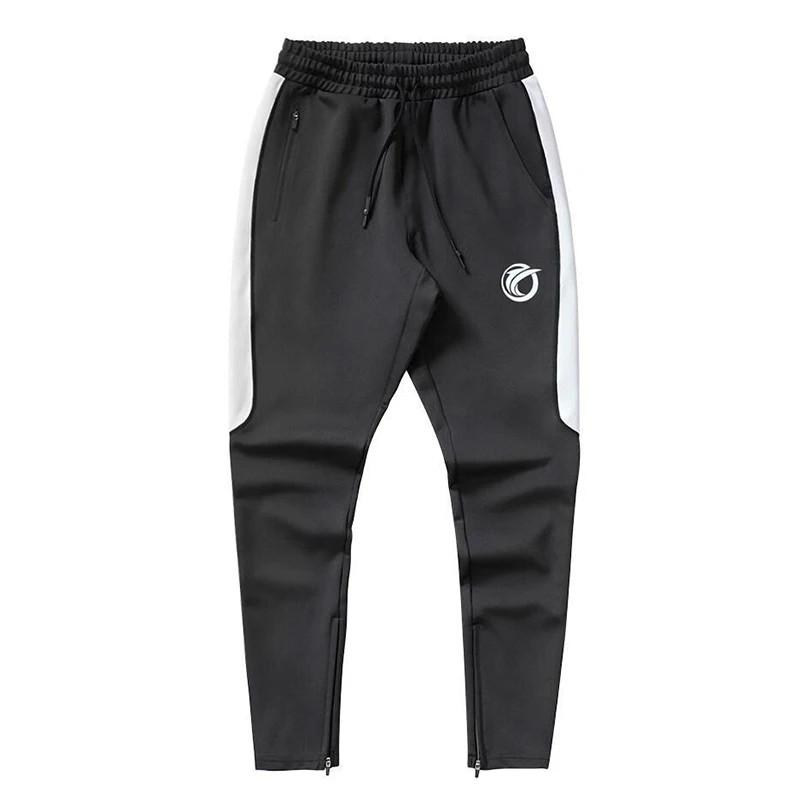 black running pants Мужские спортивные штаны для фитнеса, пробежки, мужские баскетбольные, бодибилдинг, спортивная одежда, спортивные штаны, беговые штаны для спортзала, пробежки, мужские Леггинсы - Цвет: black running pants
