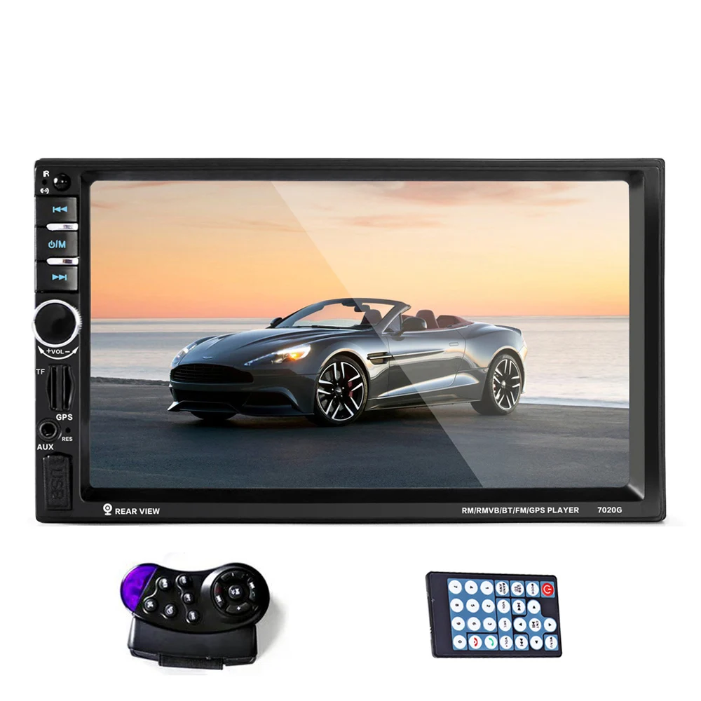 2 Din сенсорный экран авто радио FM аудио стерео Bluetooth 1080 P видео плеер gps навигации с