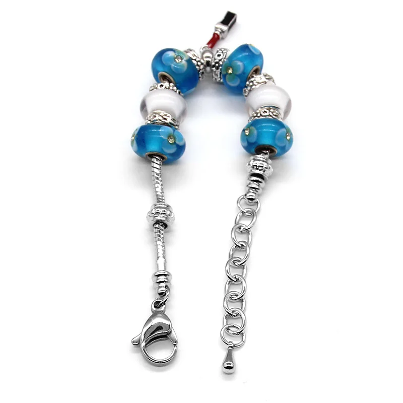 SANYU 2018 Fashion Fit Pandora Bracelet Copper Material Lobster Buckle Glass Beads To Send Girlfriends Holiday BR-1583 | Украшения и