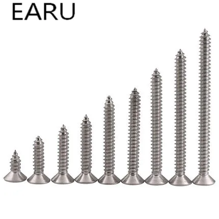 Саморезы с потайной головкой из нержавеющей стали 304 винты плоской Phillips болты T846