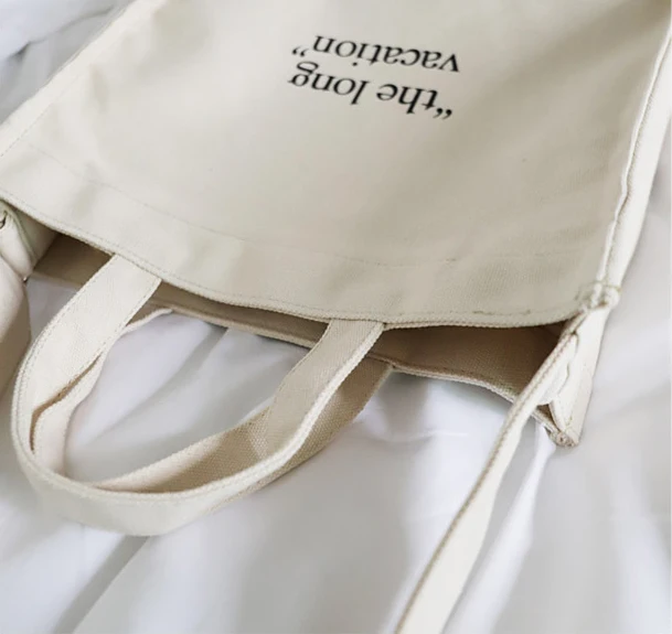 Тканевая сумка тоут для отдыха подростков Женская тканевая Повседневная