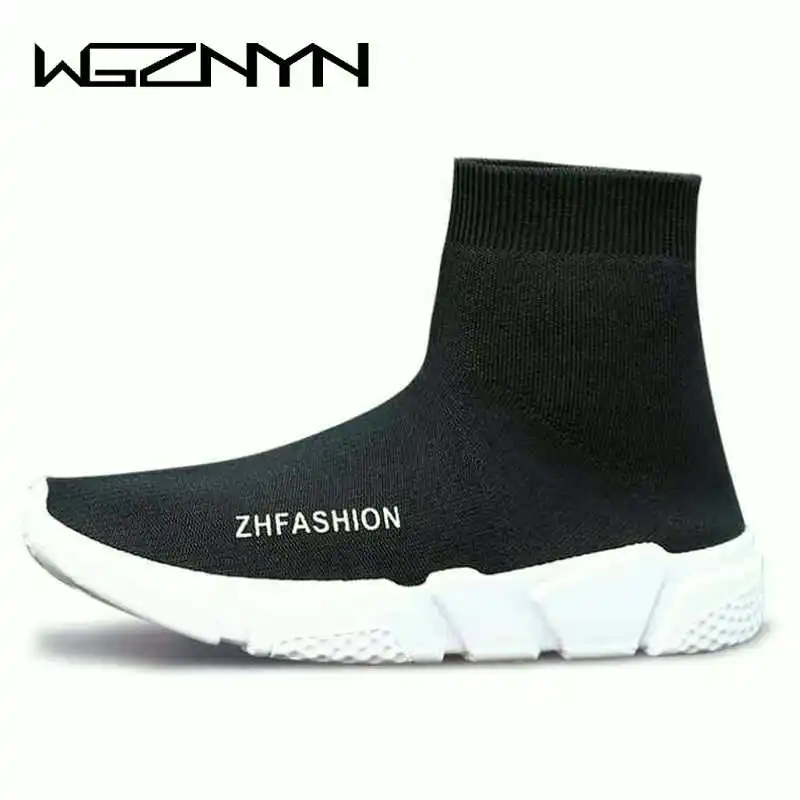 WGZNYN/Новинка; обувь с эластичным носком; женская обувь на плоской подошве; модная шикарная женская повседневная обувь; эластичные кроссовки; уличные женские лоферы; W405