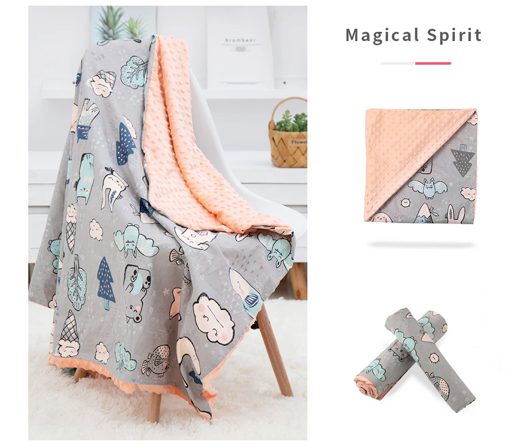 Newborn Baby Blanket Infant Bebe Polar Dot Swaddle Wrap Envelope Blankets For Kids Baby Cartoon Blankets Bedding