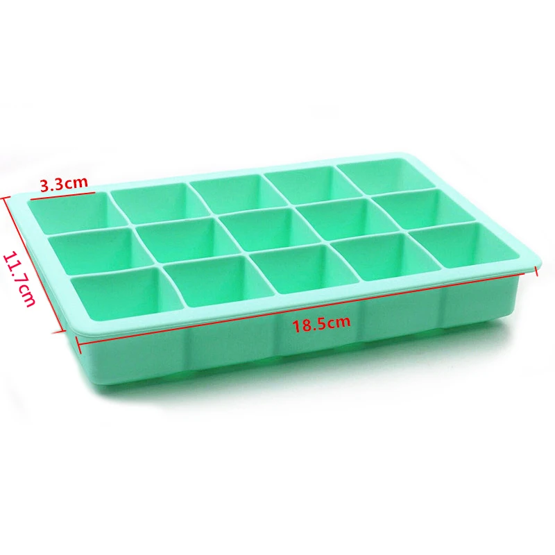 

Food Grade Silicone Ice Cube Mold Square Shape Tray Fruit Popsicle Ice Cream Maker for Drinking Wine Beer Household Summer Tools