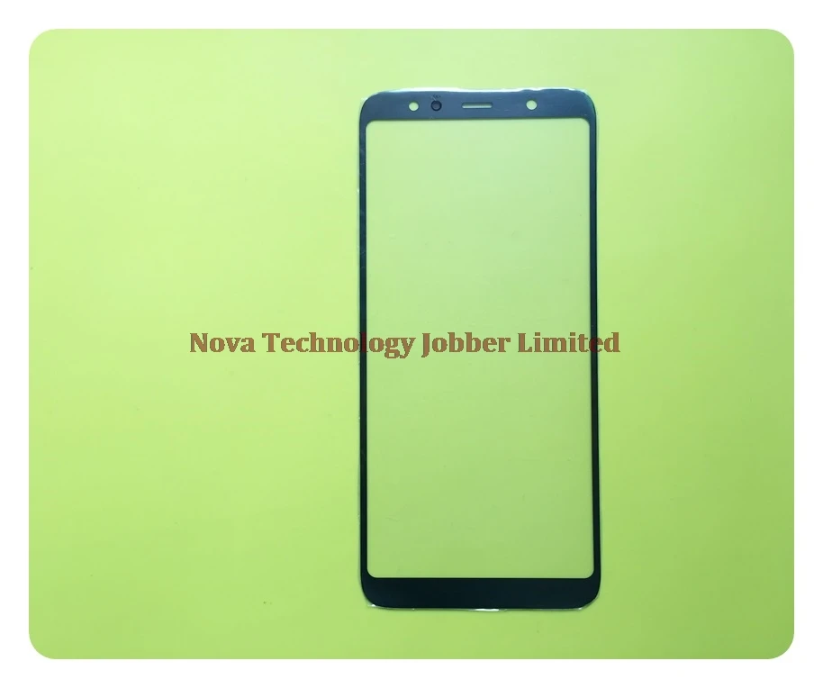 Wyieno верхнее черное стекло экран для Samsung A8 Plus 2018 A730 стеклянная линза внешняя
