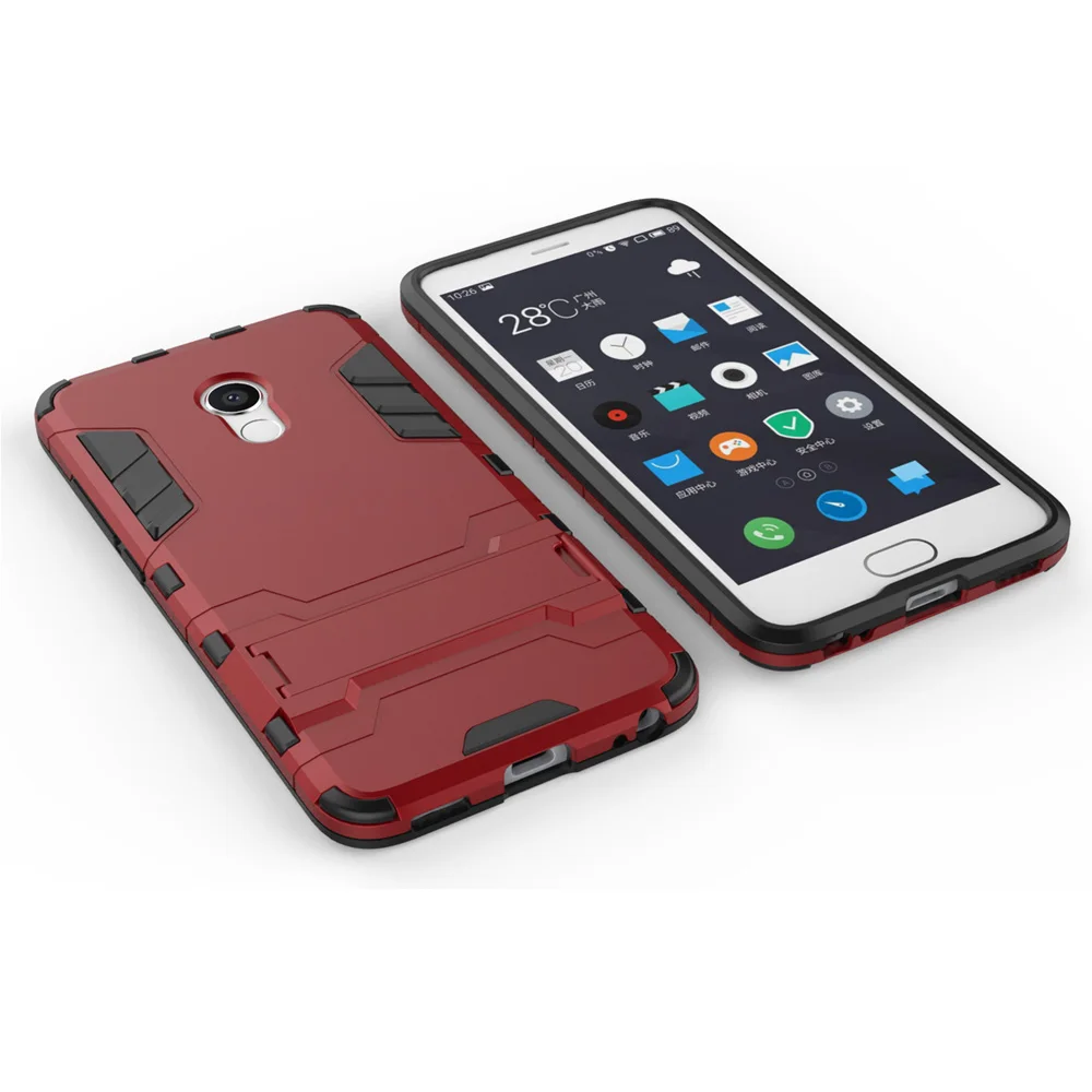 For Meizu Pro 6 Case Heavy Duty Hybrid Armor Back Kickstand Silicon Shockproof 5.2 inch Phone | Мобильные телефоны и