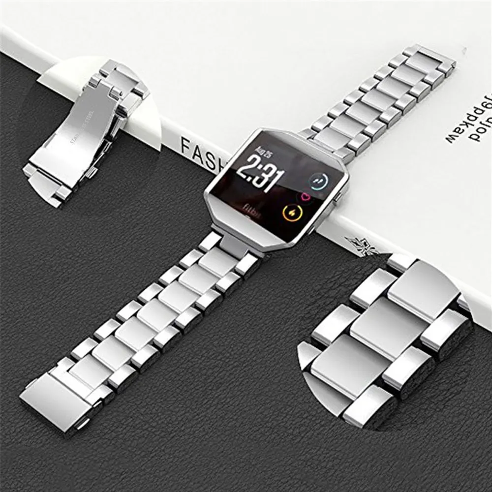 Для Fitbit ионический ремешок из нержавеющей стали 20 мм Smartwatch металлический сменный