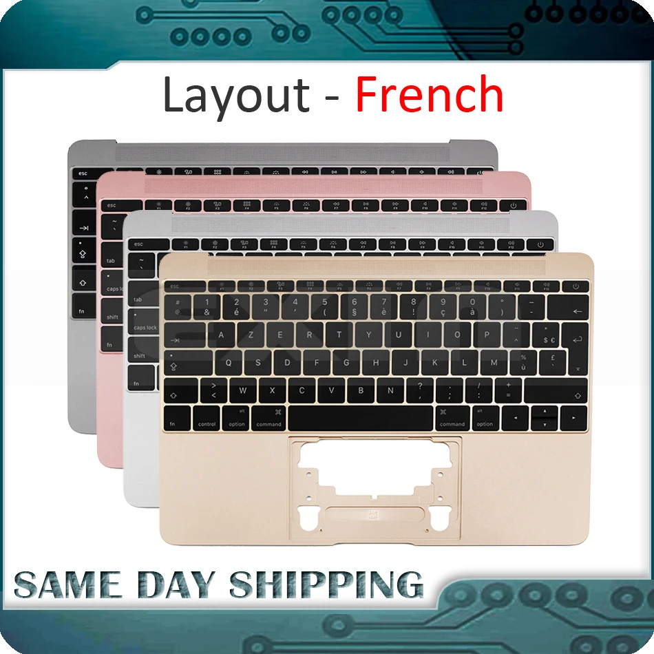 Для Macbook 12 ''A1534 французский AZERTY FR чехол с подставкой для рук клавиатурой 2015 2016
