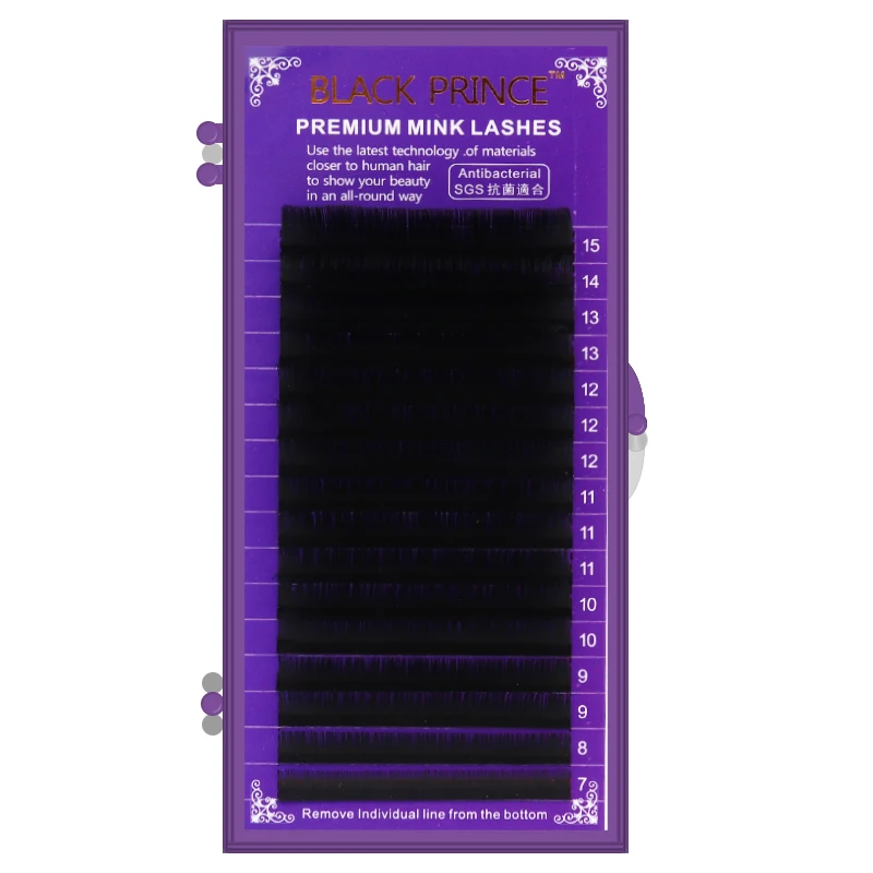 BLACE PRINCE 0 03 7 18 отдельные ресницы из шерсти норки русские объемные для наращивания