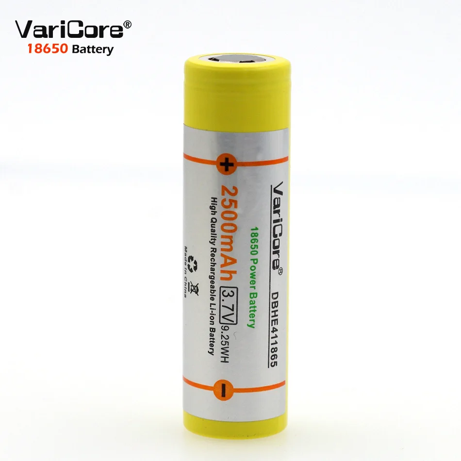 Varicore 3 pcs / lot original battery 18650 he4 3.6 V Battery 2500 mAh 20A 35A high-drain HE4 tools | Электроника