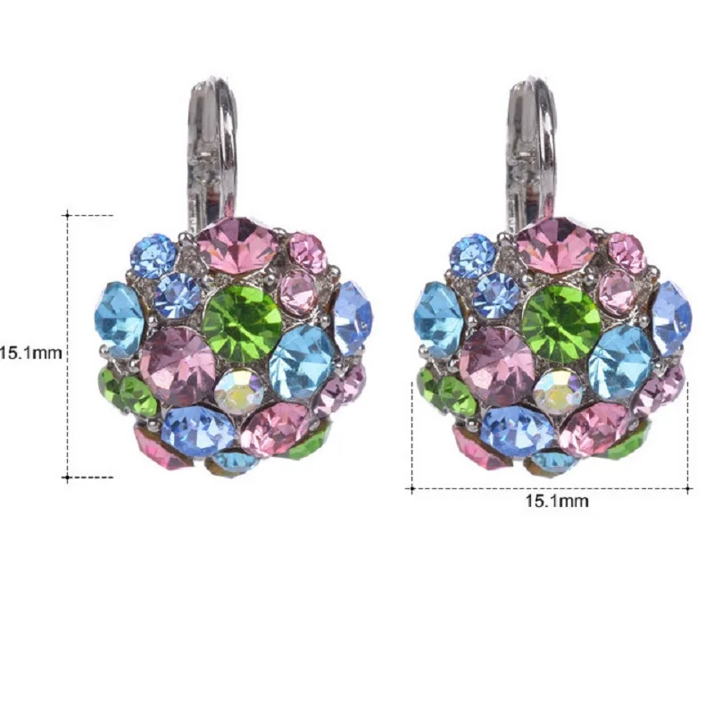 H:HYDE Gold Color Romantic Crystal Flower Hoop Earrings Fashion Wedding For Women Jewelry oorbellen| |