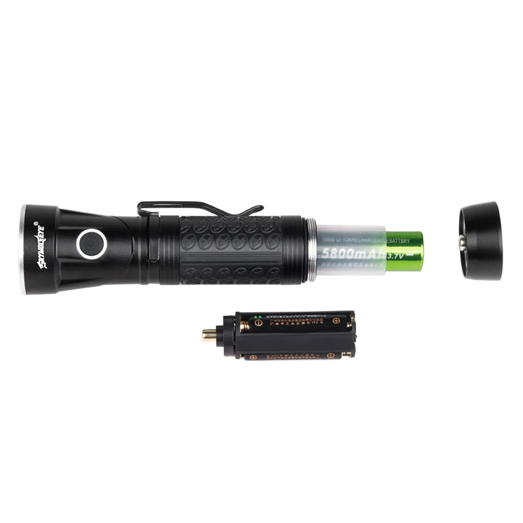 Практичный вращающийся фонарь на 360 ° T6 + COB Светодиодный USB зарядка хвост с