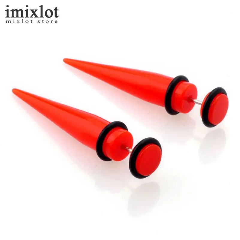 Imixlot, 2 шт., модные серьги-гвоздики, заклепки, шпилька, нержавеющая сталь, спираль, поддельные пирсинг, беруши, хрящи, трауги, пирсинг, 8 цветов