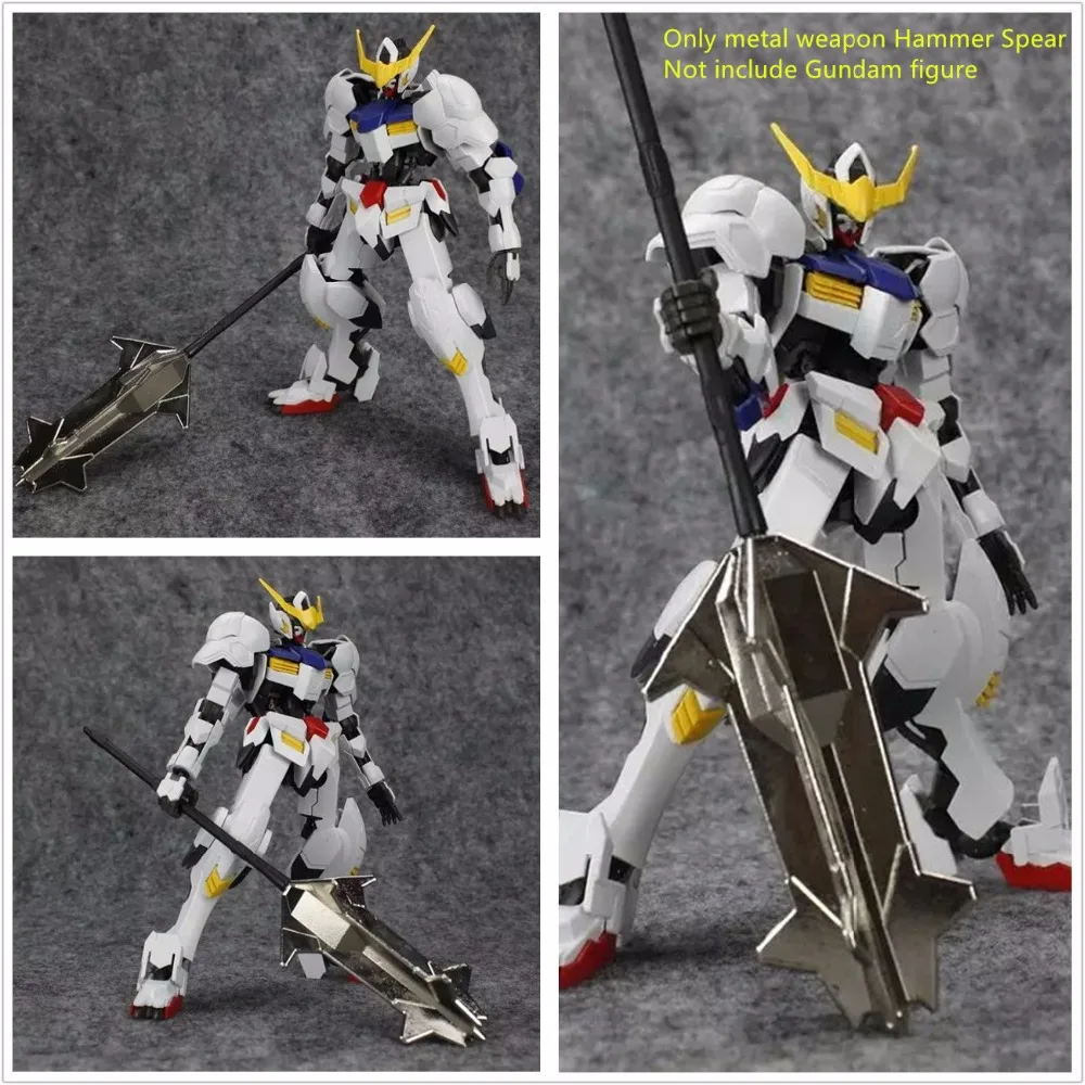 Металлическое оружие молоток копье серебряного цвета ДЛЯ Bandai 1/144 HG ASW G 08 Barbatos
