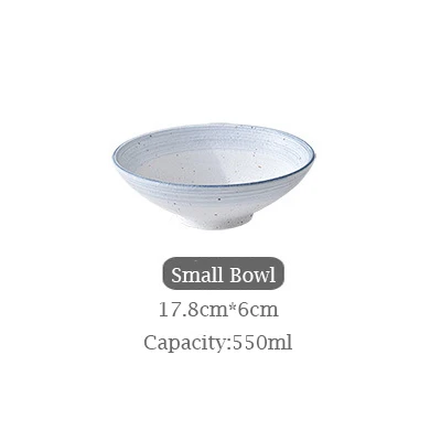 Small bowl 1 шт. простой Керамика посуда набор фарфоровой посуды говядина тарелка для десертов рисовая чаша для супа, салата кружка креативный Настольный Декор ваза - Цвет: Small bowl
