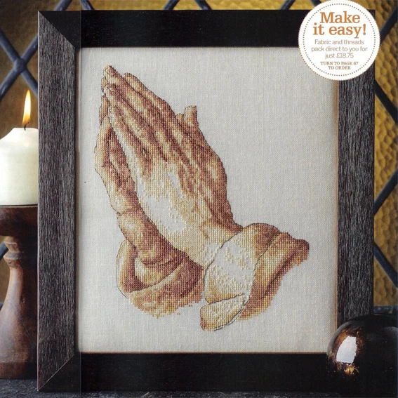 

14/16/18/27/28 HIGH quality 14CT Cross Stitch Stitches Embroidery Kits Hand Pray Blessing 30x35cm CS-301WM