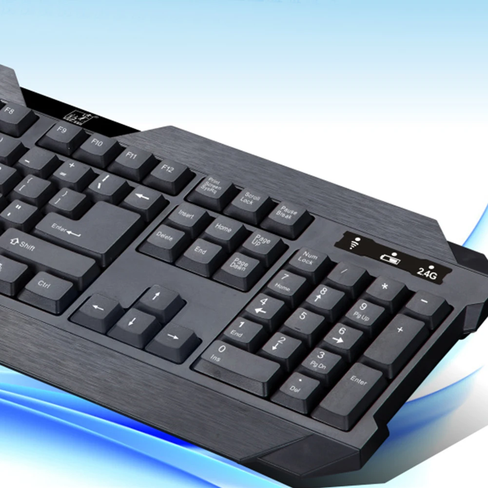 Игровая беспроводная клавиатура и мышь комбо набор 2 4 ГГц 1600 точек/дюйм геймер
