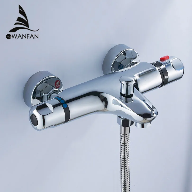 Смеситель для душа латунь серебро хром термостатический смеситель в ванной