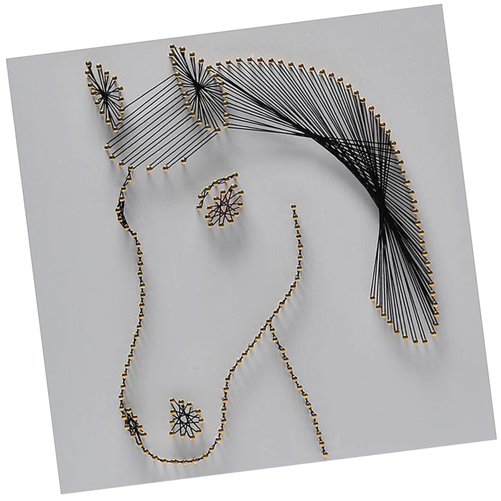 

Crafts Animal Horse Pin String Art Kits For Kids Children DIY Nail Painting Home Decor