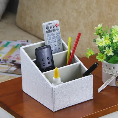 PU Leather Remote Control Cosmetics Storage Box Coffee Table Desktop | Дом и сад
