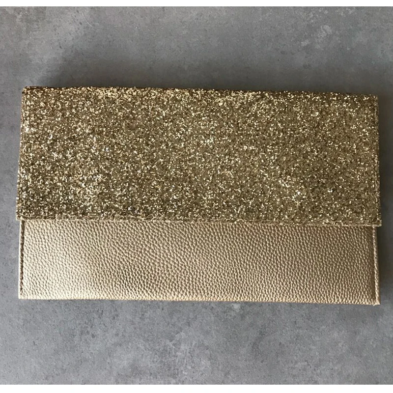 Роскошная женская вечерняя сумка с золотыми пайетками 2018 женские сумки