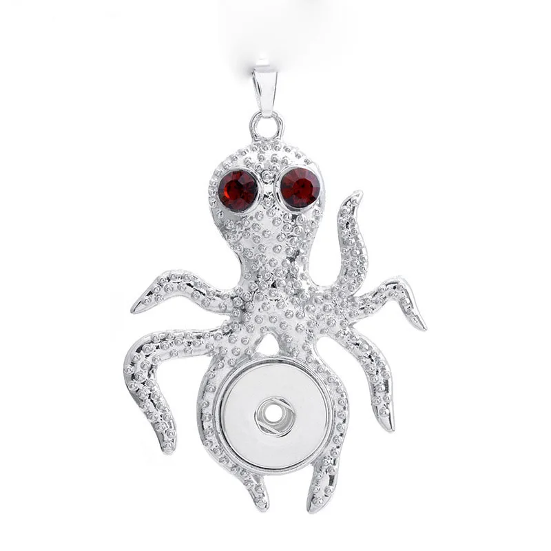 

Wholesale Octopus 189 Ginger 18mm Snap Button Jewelry Pendants Necklace Interchangeable Charm Jewelry For Women