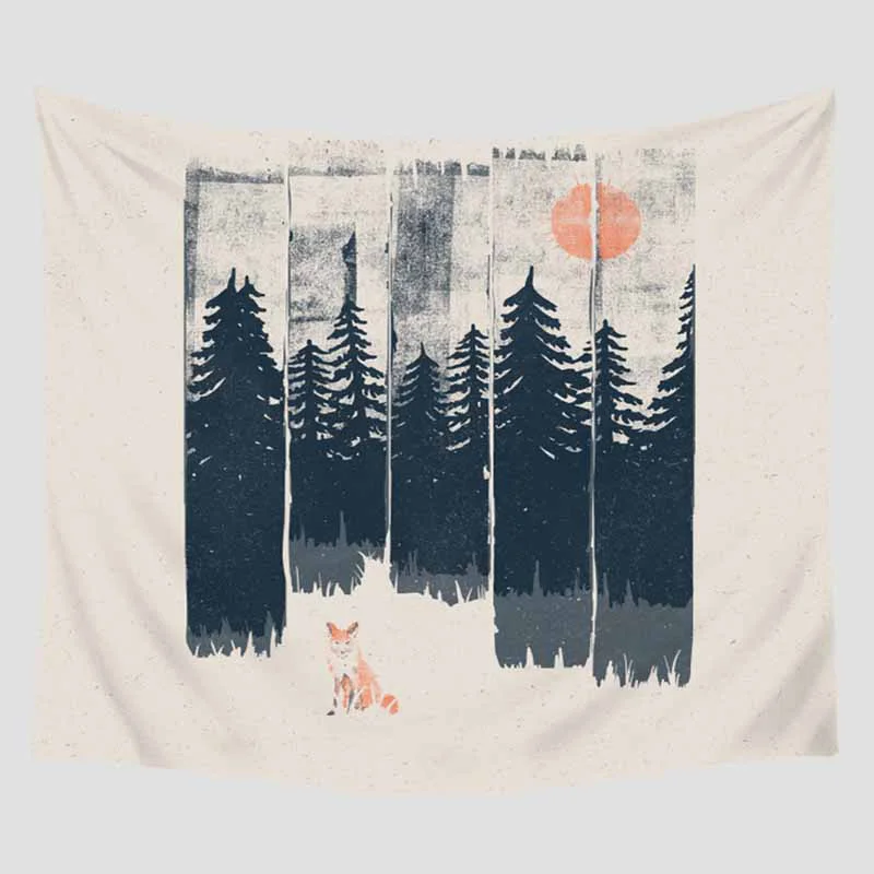 Настенный гобелен с рисунком дерева подвесное украшение для путешествий пикника