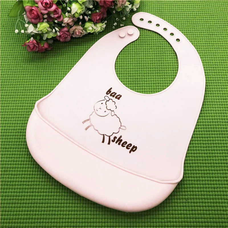 pink sheep XCQGH детские нагрудники с короной для кормления водонепроницаемый Новорожденный Младенец Малыш мягкий силиконовый Eva нагрудник для мальчика фартук для девочки - Цвет: pink sheep