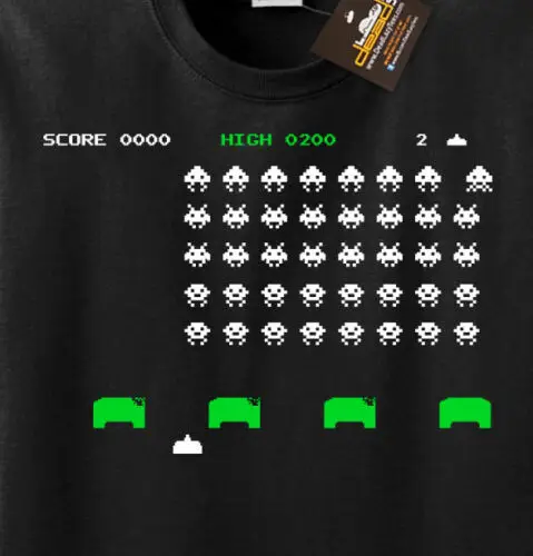 

Space Invaders Inspired T-Shirt - Retro Arcade Game Gaming T Shirt Men 2019 Summer Fashion Printed Short Sleeve Cool T Shirt