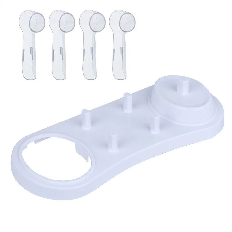

Electric holder with 4pcs tooth brush Heads Protective Cover for Oral B D12 D20 D16 D10 D36 3757