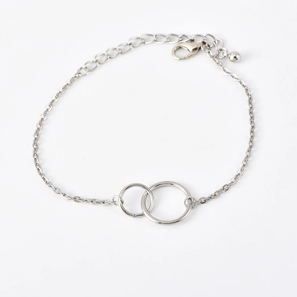 4Pcs/Set Fashion Silver Color Moon V shaped Round Number 8 Crystal Open Bracelets Women Party Jewelry Gift Bracelet Set | Украшения и