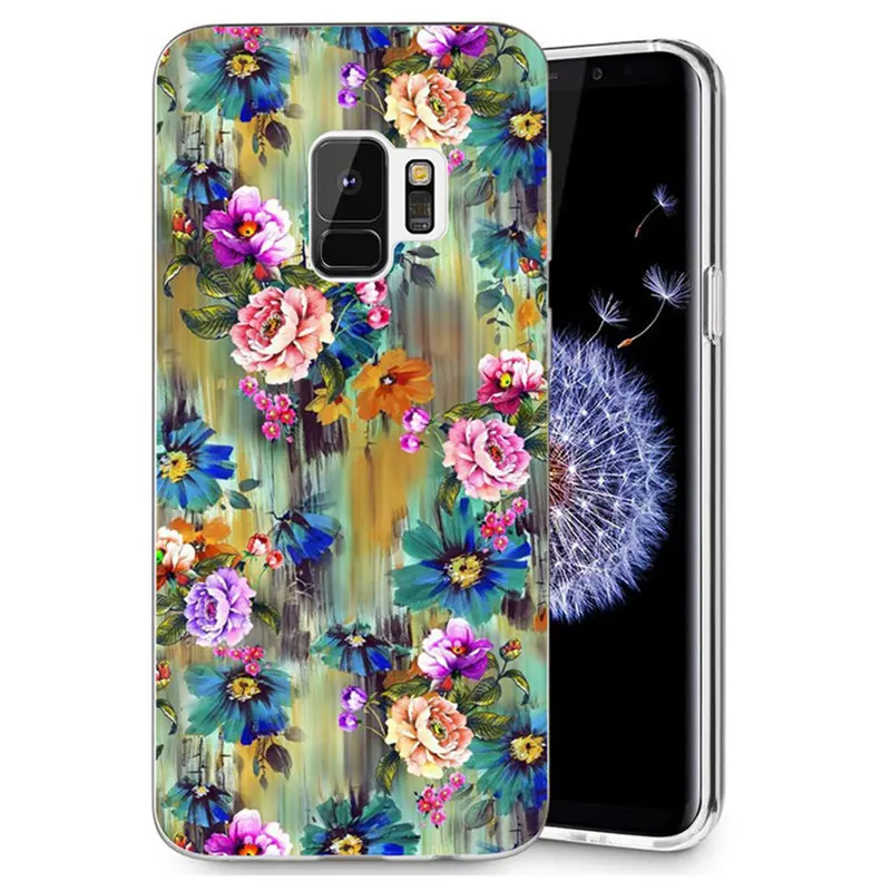 Для Samsung Galaxy S3 S9 S9Plus S8 Plus S7 edge Note 8 мягкий чехол из ТПУ с розовой бабочкой и цветком