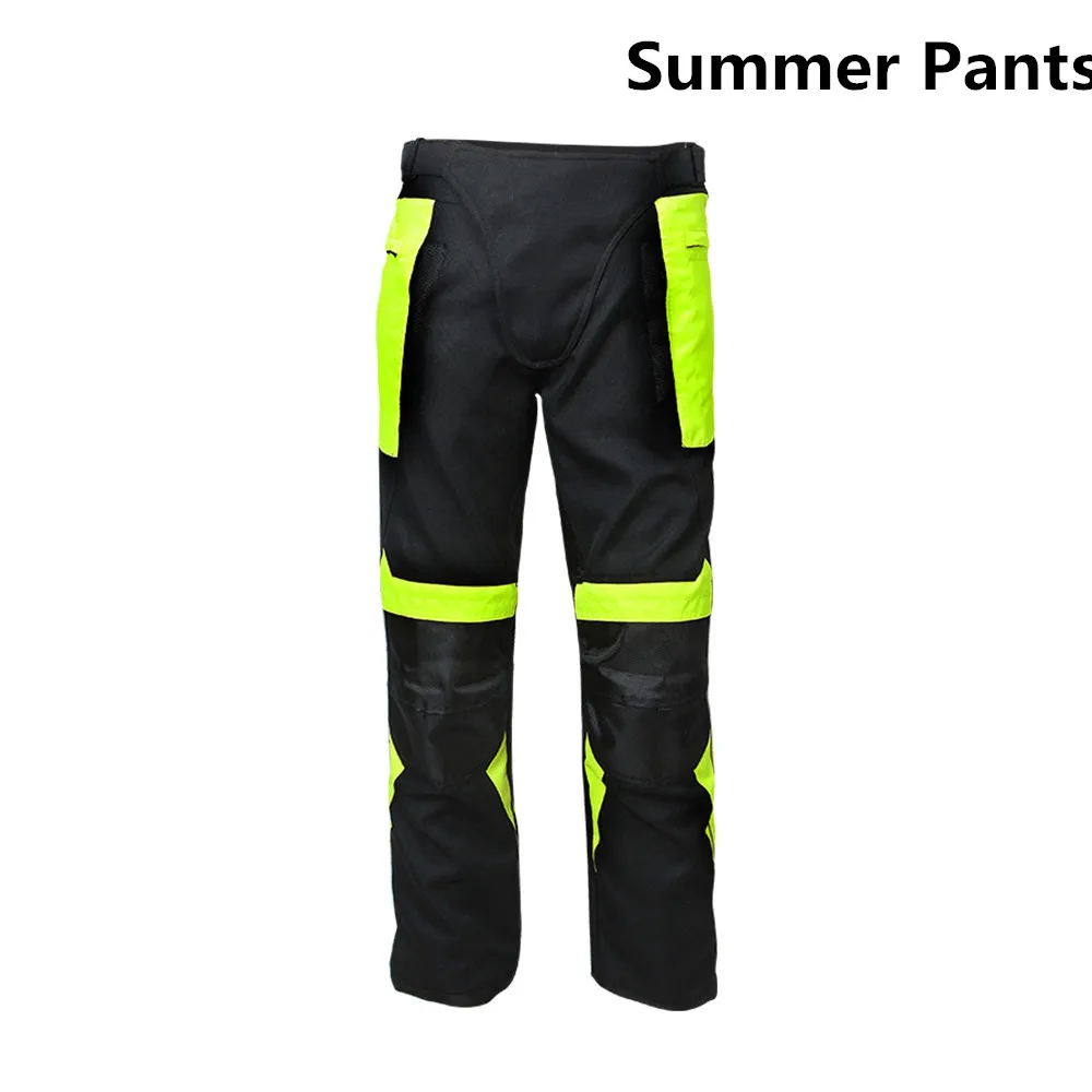 Summer - Pants Куртка для мотоциклиста и штаны летняя/зимняя дышащая/теплая гоночная одежда мотоциклист Предупреждение ющая куртка JK-21 - Цвет: Summer - Pants
