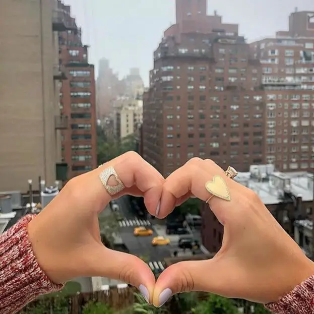 Boho Vintage Punk Antique Big Heart Ring Midi Finger Rings for Women Bohemian Knuckle Set Love Jewelry Anillos | Украшения и